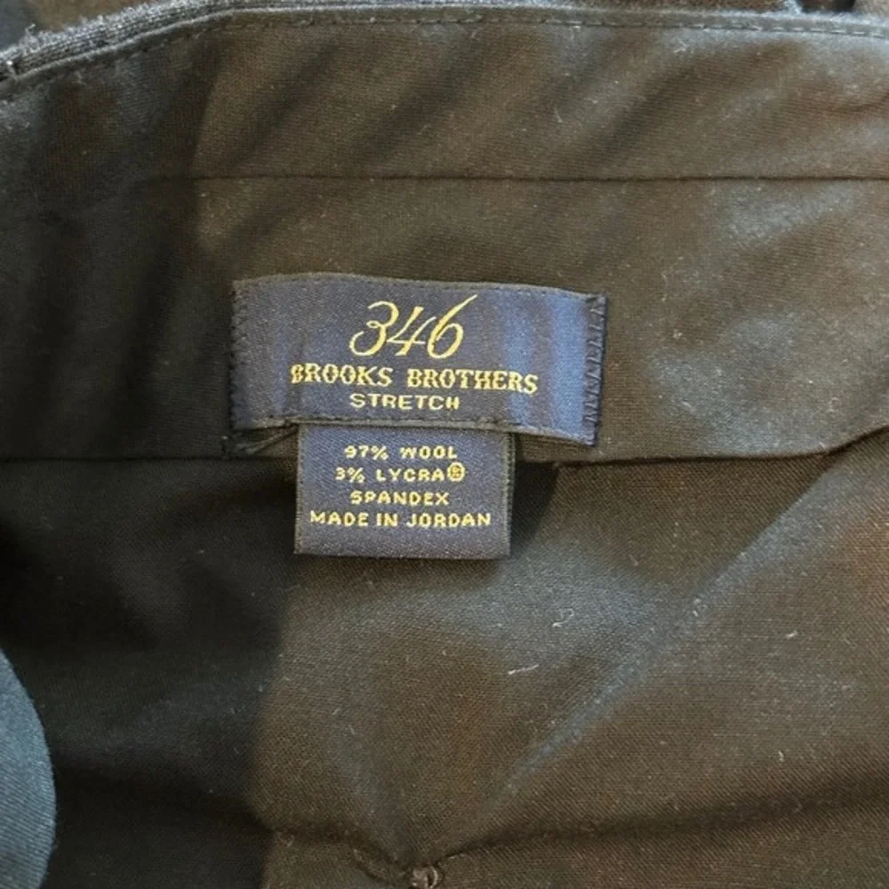 Brooks Brothers 346‎ Men's Gray Wool Lycra Stretch Dress Pants Size 29x28 Read